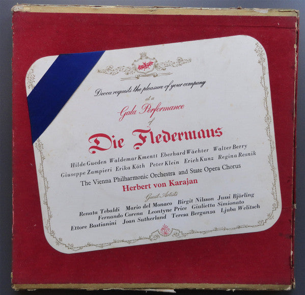 Johann Strauss Jr. / Herbert Von Karajan : Die Fledermaus Gala Performance (3xLP, Fir + Box)