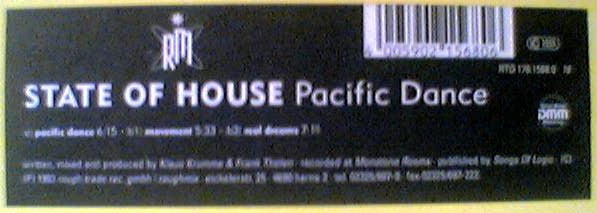 State Of House : Pacific Dance (12", W/Lbl, Bla)