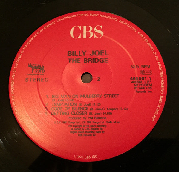 Billy Joel : The Bridge (LP, Album, RE)