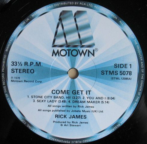 Rick James : Come Get It! (LP, Album, RE)