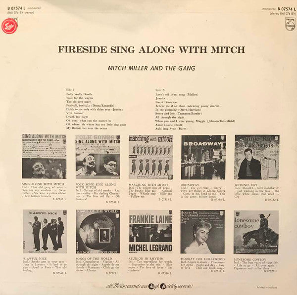 Mitch Miller And The Gang : Fireside Sing Along With Mitch (LP, Album, Mono)