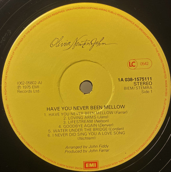 Olivia Newton-John : Have You Never Been Mellow (LP, Album, RE)