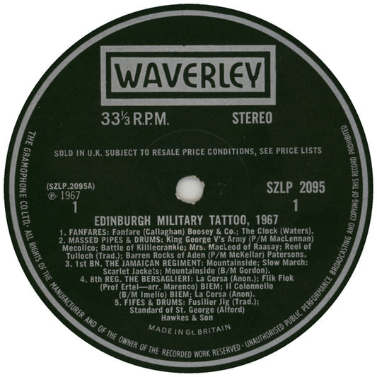 Various : The Edinburgh Military Tattoo 1967 (LP, Comp)