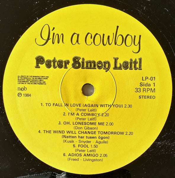 Peter Simon Leitl : I'm A Cowboy (LP)