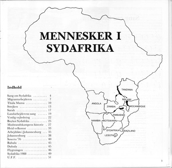 Sydafrika-holdet 77, Den Rejsende Højskole : Mennesker I Sydafrika - Danske Sange Om Sydafrika (LP, Album)