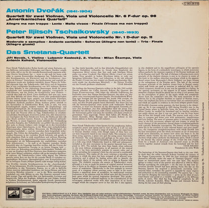 Antonín Dvořák / Pyotr Ilyich Tchaikovsky - Smetana Quartet : Streichquartett  Nr. 6 F-dur Op. 96 / Streichquartett Nr. 1 D-dur Op. 11 (LP)