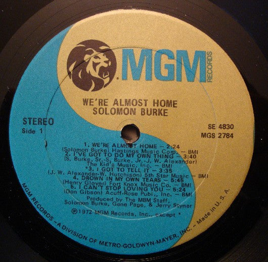 Solomon Burke : We're Almost Home (LP, Album)