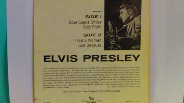 Elvis Presley : Elvis Presley (7", EP, RP, Bla)