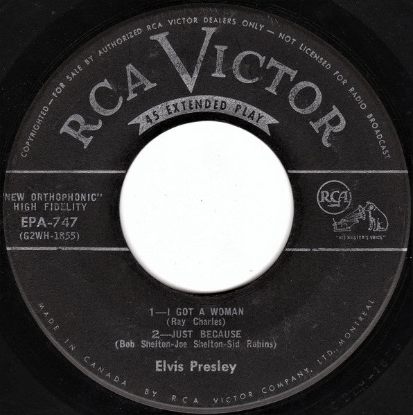 Elvis Presley : Elvis Presley (7", EP, RP, Bla)