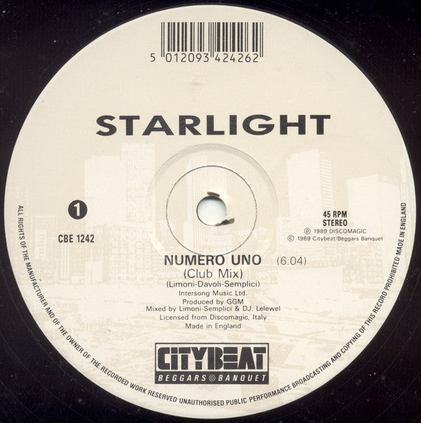 Starlight : Numero Uno (12", Single)