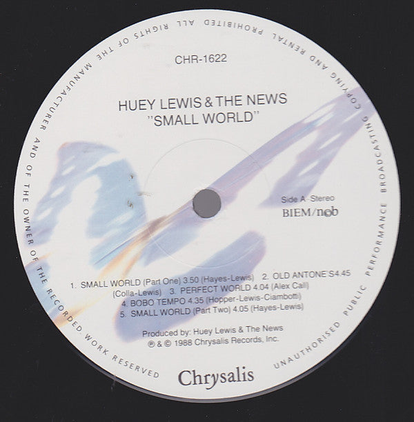 Huey Lewis & The News : Small World (LP, Album)