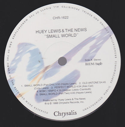 Huey Lewis & The News : Small World (LP, Album)