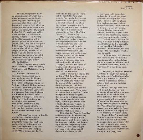 Wilbur De Paris And His New New Orleans Jazz : That's Jazz 7 (LP, Album, RE)