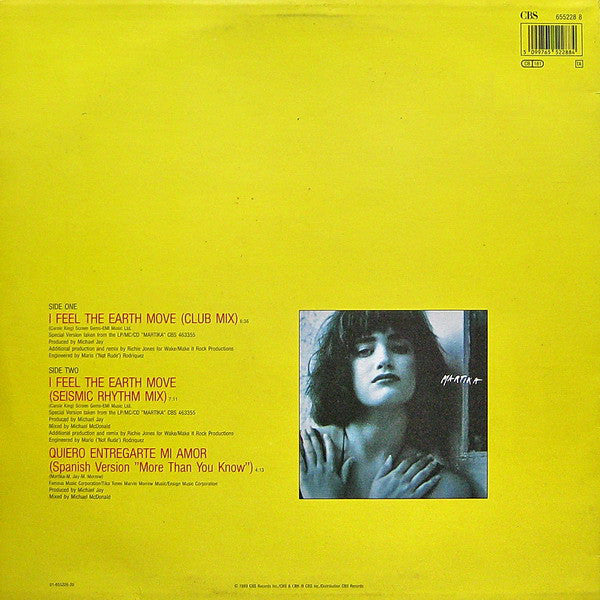 Martika : I Feel The Earth Move (12", Single)