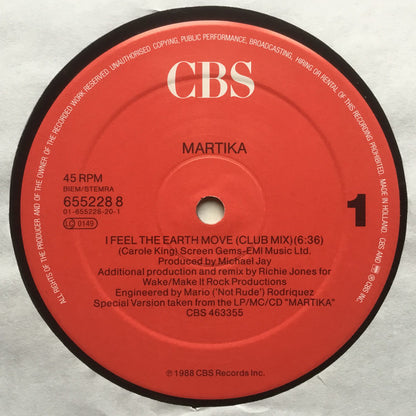 Martika : I Feel The Earth Move (12", Single)