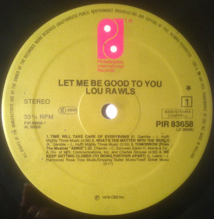 Lou Rawls : Let Me Be Good To You (LP, Album)