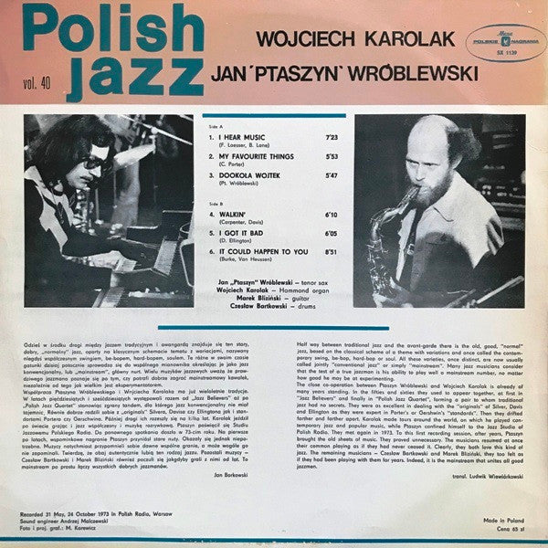 Jan Ptaszyn Wróblewski, Wojciech Karolak : Mainstream (LP, Album, Red)