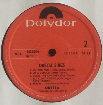 Odetta : Odetta Sings (LP, Album)