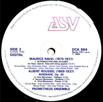 Prometheus Ensemble (3), Claude Debussy / Maurice Ravel / Albert Roussel : French Impressions (LP)