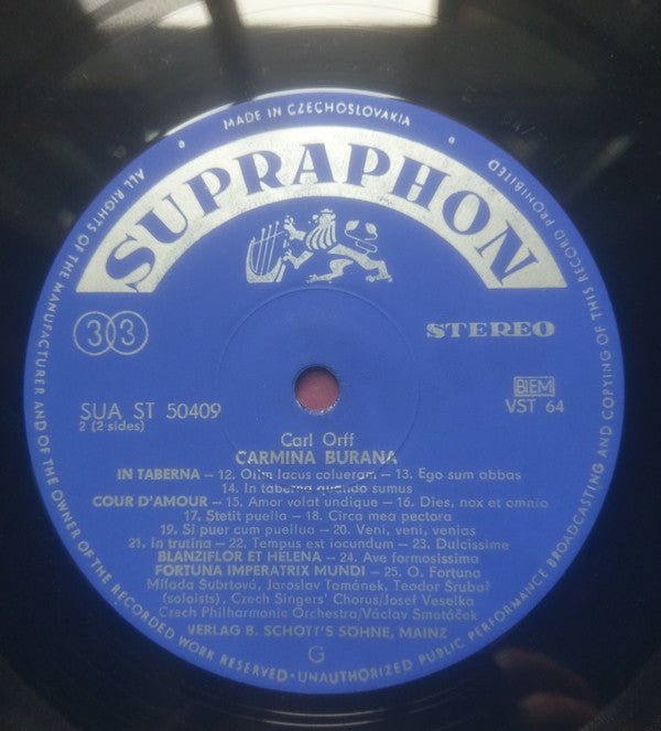 Carl Orff : Carmina Burana (LP, RP)