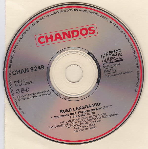 Rued Langgaard, Radiokoret, Danmarks Radios Symfoniorkester, Leif Segerstam : Symphony No. 1, Fra Dybet (CD, Album)