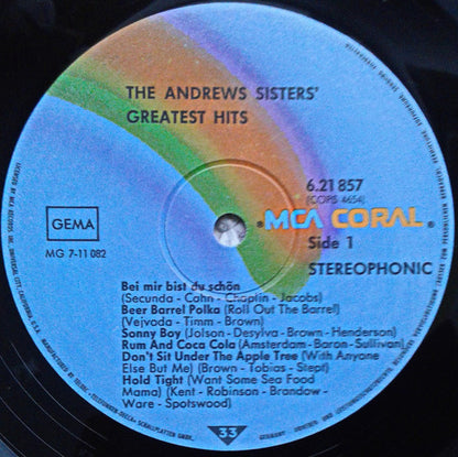 The Andrews Sisters : Greatest Hits (LP, Comp, RE)