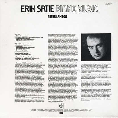 Erik Satie, Peter Lawson : Piano Music (LP)