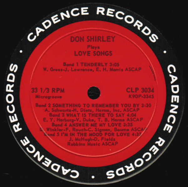 Don Shirley : Don Shirley Plays Love Songs (LP, Album, Mono, RE)