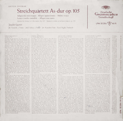 Antonín Dvořák, Janáček Quartet, Jiří Trávníček, Adolf Sýkora, Jiří Kratochvíl, Karel Krafka : Streichquartett As-dur Op. 105 (LP, Mono)