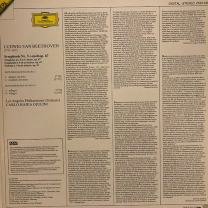 Ludwig van Beethoven - Los Angeles Philharmonic Orchestra, Carlo Maria Giulini : Symphony No. 5 (LP)