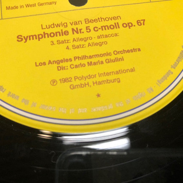 Ludwig van Beethoven - Los Angeles Philharmonic Orchestra, Carlo Maria Giulini : Symphony No. 5 (LP)