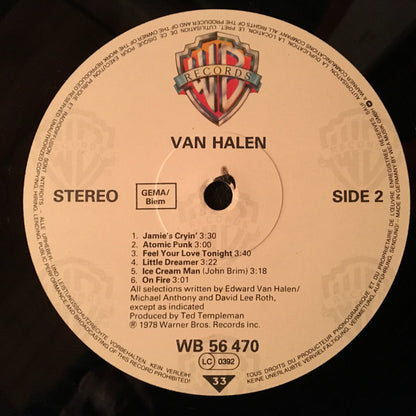 Van Halen : Van Halen (LP, Album, RE)