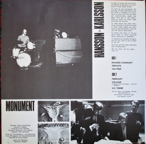 Hansson & Karlsson : Monument (LP, Album)