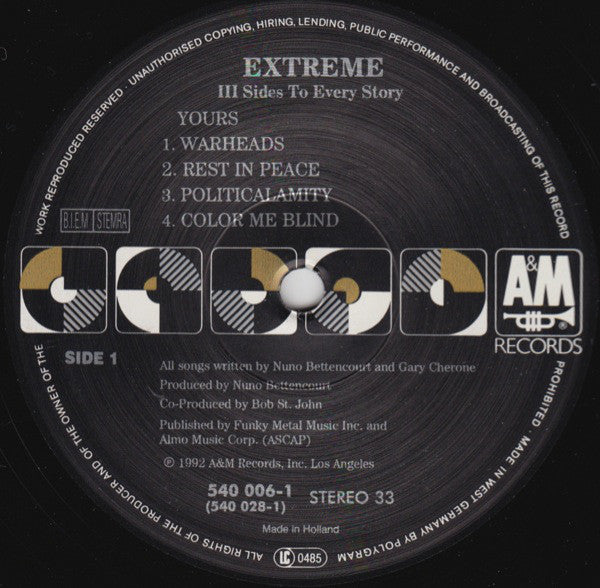 Extreme (2) : III Sides To Every Story (2xLP, Album)