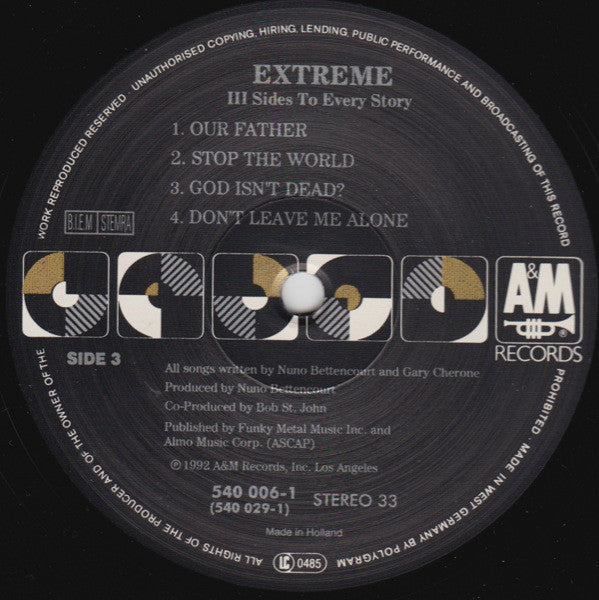 Extreme (2) : III Sides To Every Story (2xLP, Album)