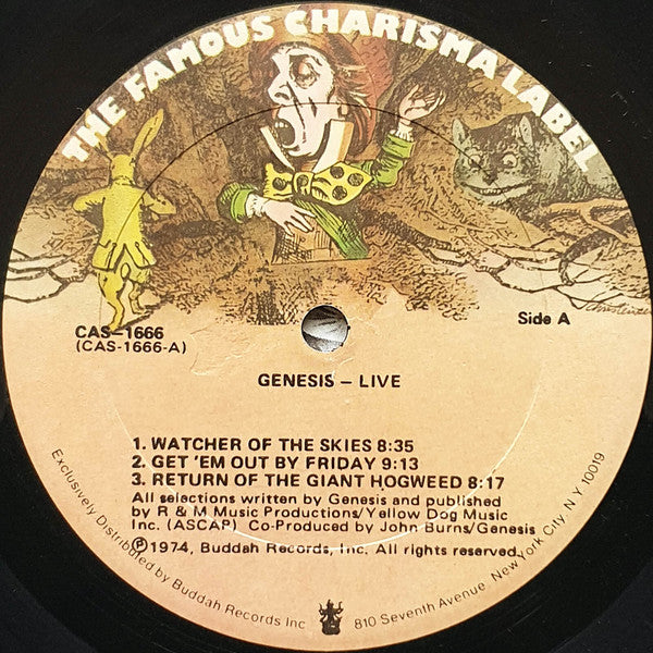 Genesis : Live (LP, Album, RE, Son)