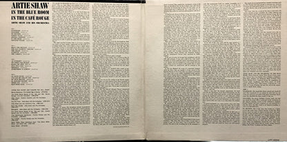 Artie Shaw : In The Blue Room / In The Café Rouge (2xLP, Mono)