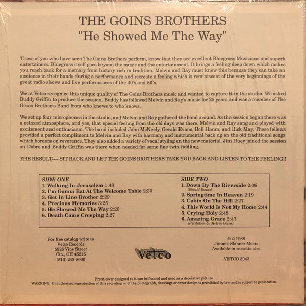 The Goins Brothers : He Showed Me The Way (LP)