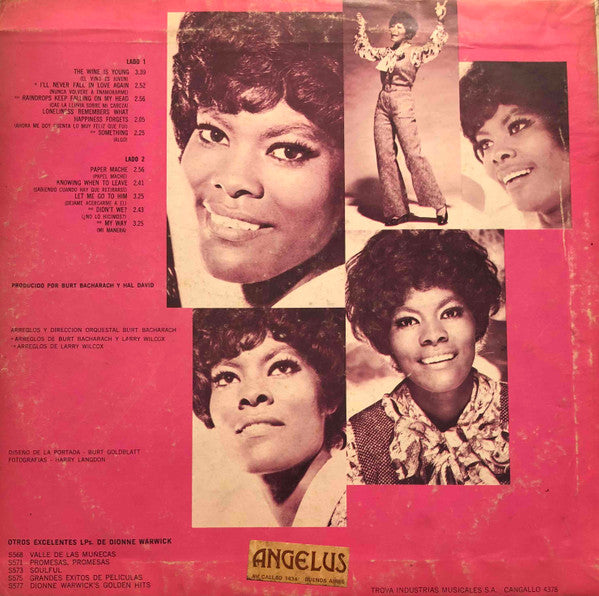 Dionne Warwick : Nunca Volvere A Enamorarme = I'll Never Fall In Love Again (LP, Album)