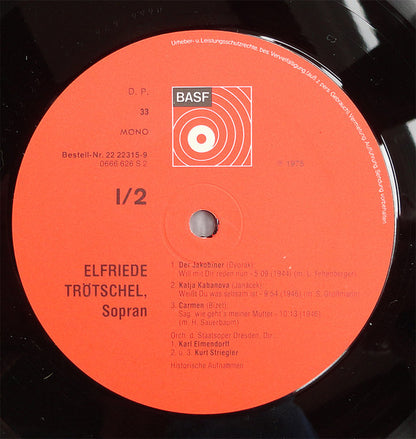 Elfride Trötschel : Elfriede Trötschel Historische Aufnahmen Aus Den Jahren 1943 - 1950  (2xLP, Comp, Mono)