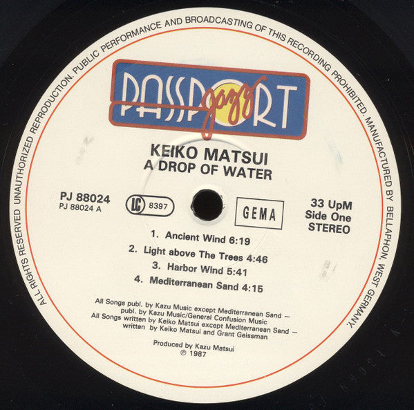 Keiko Matsui : A Drop Of Water (LP, Album)