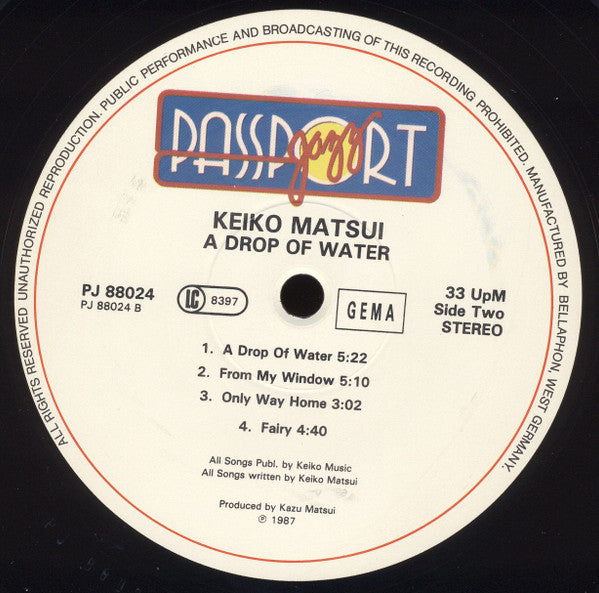 Keiko Matsui : A Drop Of Water (LP, Album)