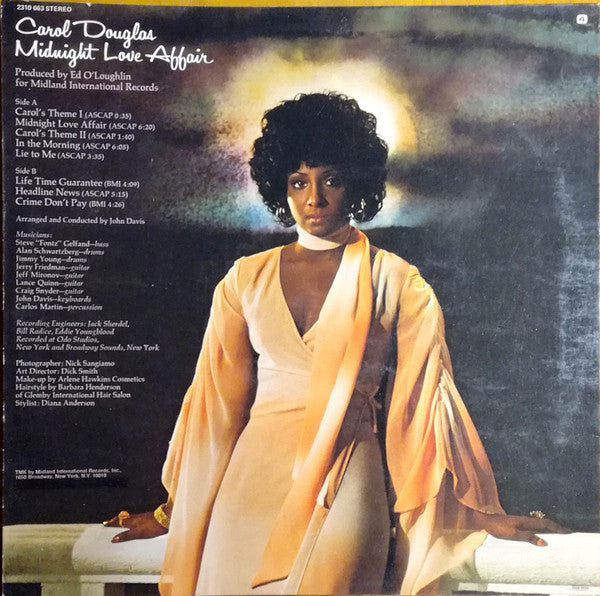 Carol Douglas : Midnight Love Affair (LP, Album)