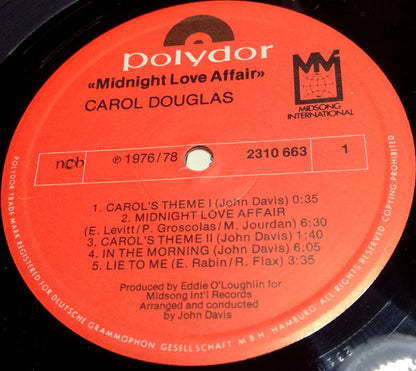 Carol Douglas : Midnight Love Affair (LP, Album)