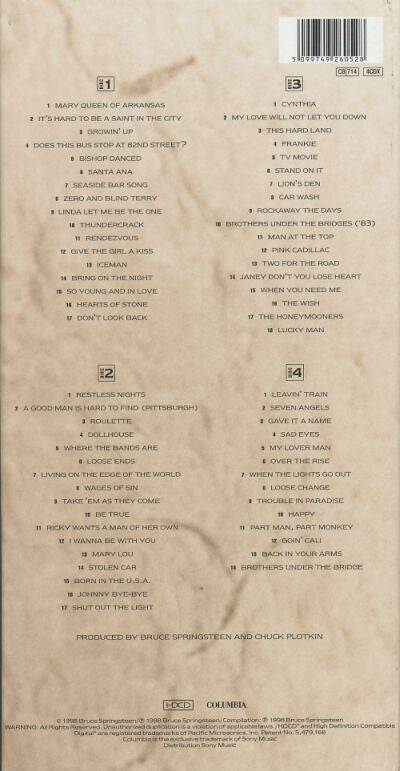 Bruce Springsteen : Tracks (4xHDCD, RM + Box, Lon)