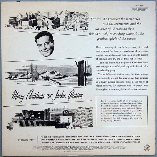 Jackie Gleason : Merry Christmas (LP, Album, RE, Scr)