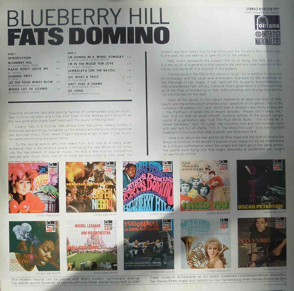 Fats Domino : Blueberry Hill (LP, Album)