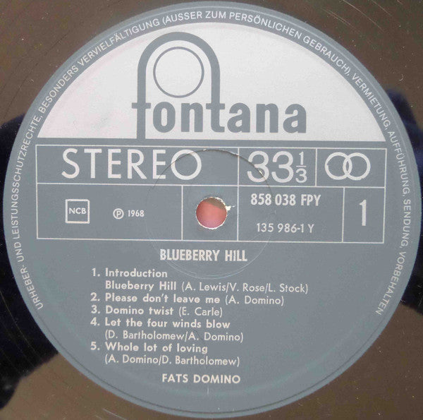 Fats Domino : Blueberry Hill (LP, Album)