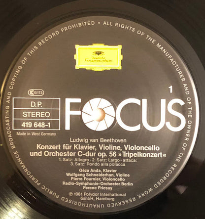 Ludwig van Beethoven, Johannes Brahms, Ferenc Fricsay, Radio-Symphonie-Orchester Berlin : Beethoven Trippelkonzert, Brahms Doppelkonzert (LP, Comp)