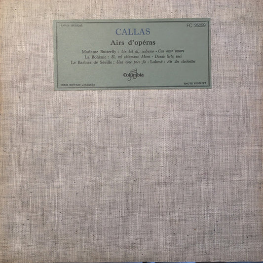 Maria Callas : Airs D'Opéras (10", Comp, Mono)